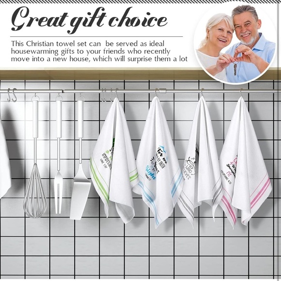 4 Colorful Bible Verse Hand Towels - Picture 4 of 7